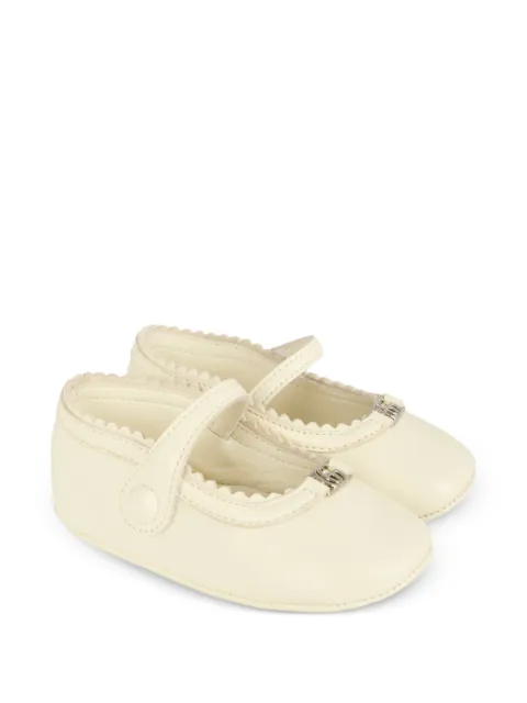 Gucci Kids scalloped logo ballerinas