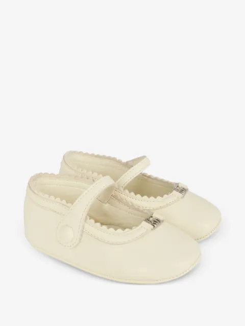 Gucci Kids 扇贝形logo芭蕾鞋