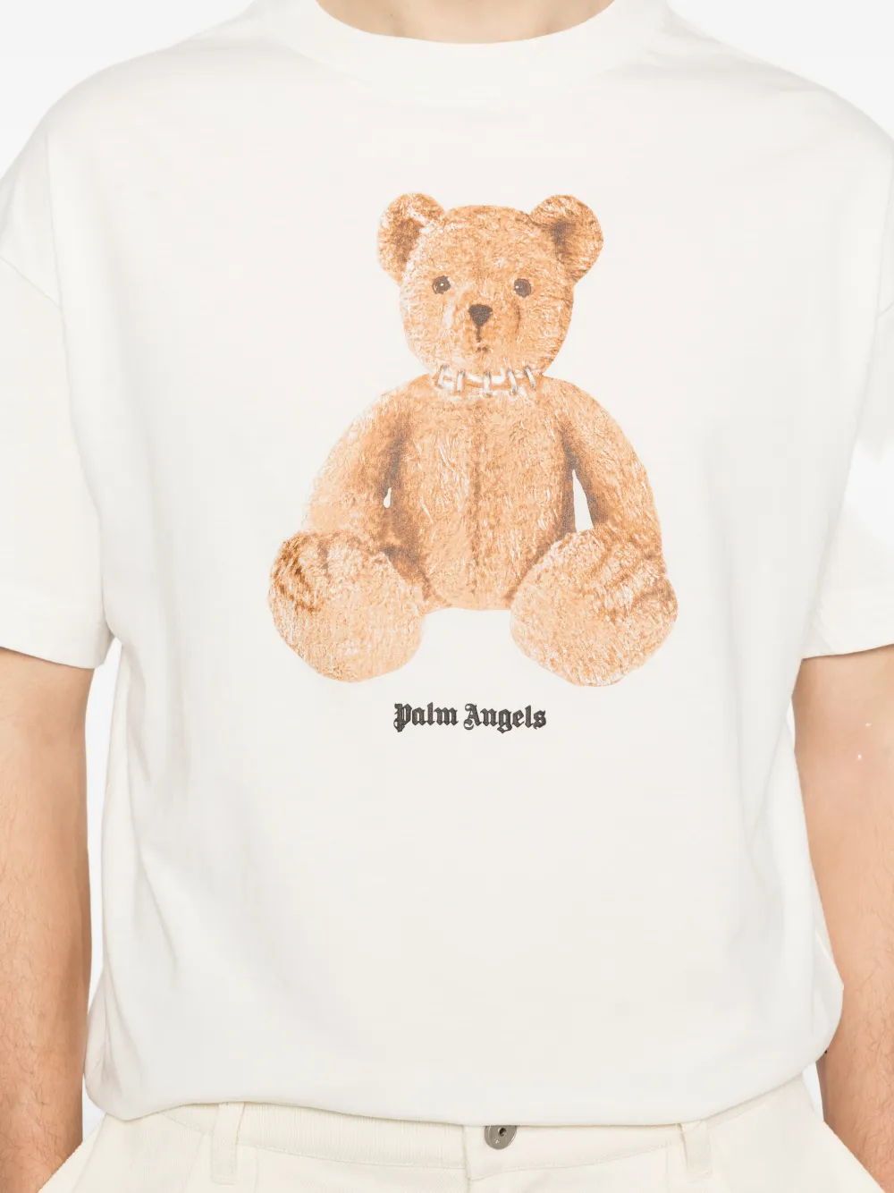Palm Angels T-shirt met beerprint Beige