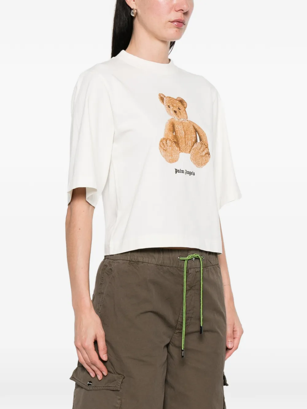 Palm Angels Bear-graphic T-shirt - Neutrals 