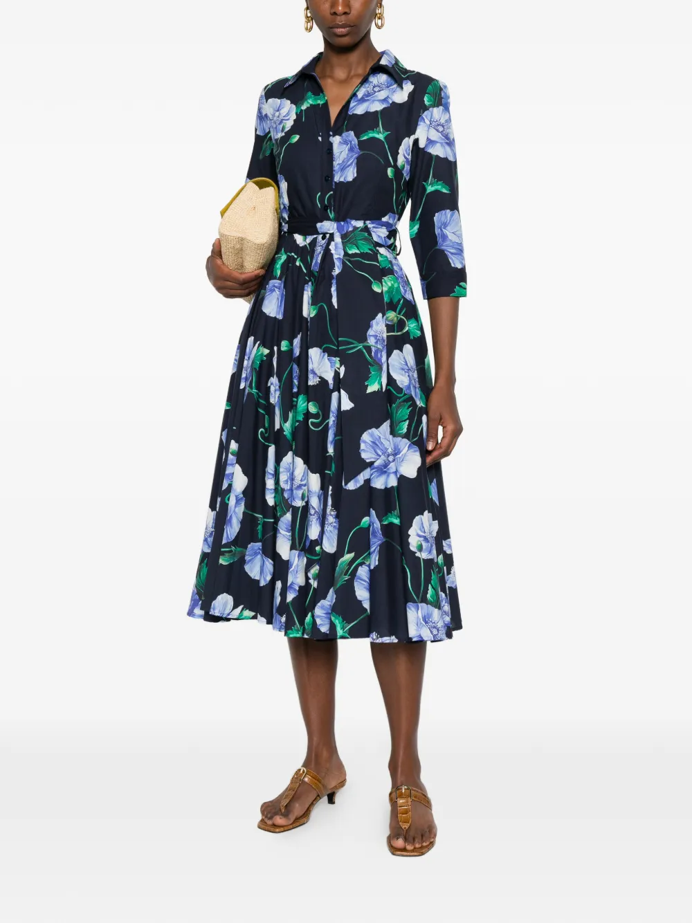  Lavi Couture Spritz Midi Dress - Blue 