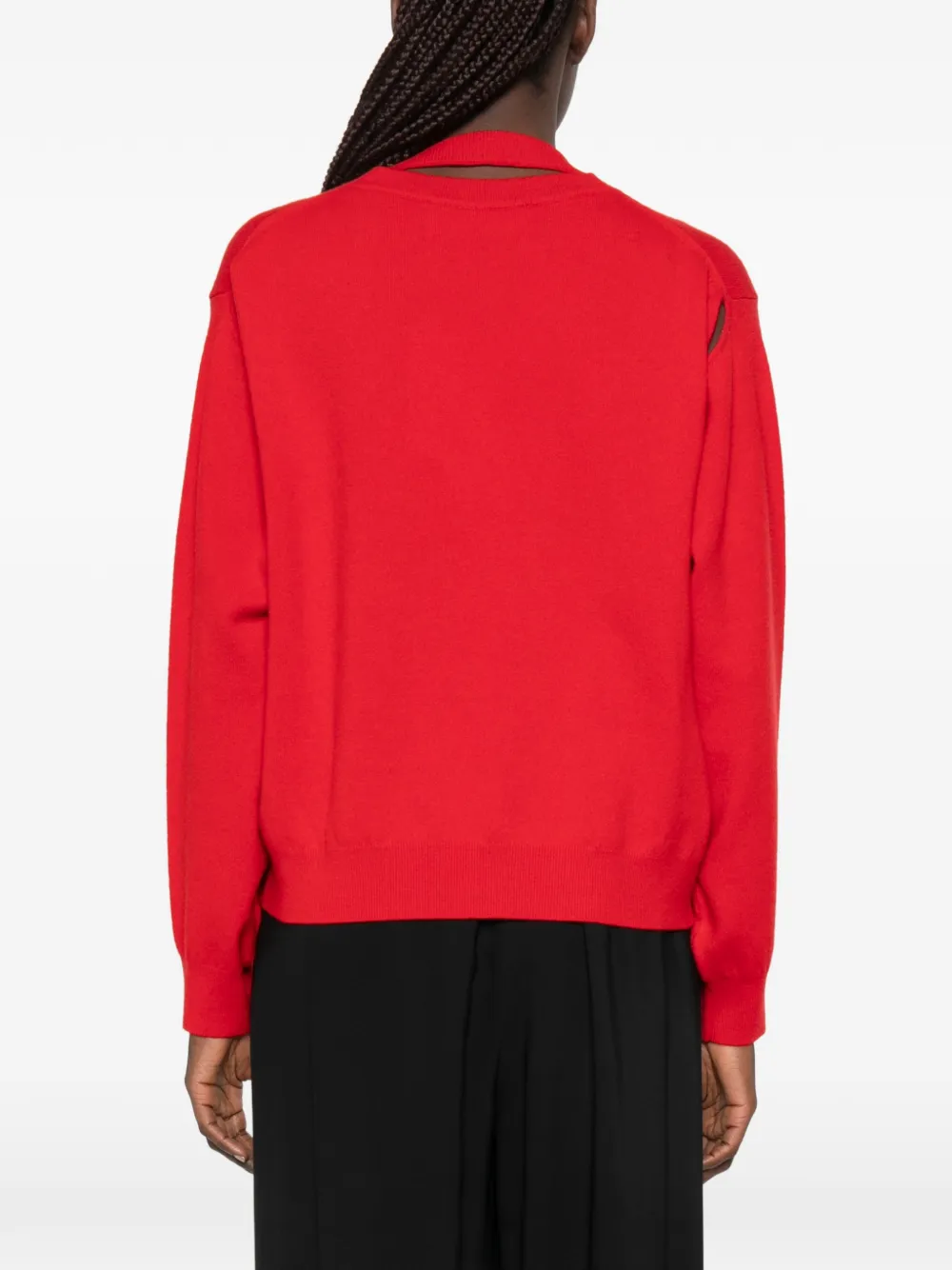 Róhe Crew-neck Sweater in Red, view 4
