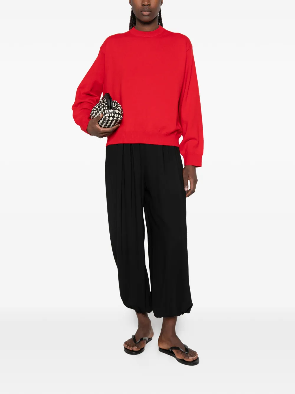 Róhe Crew-neck Sweater in Red, view 2