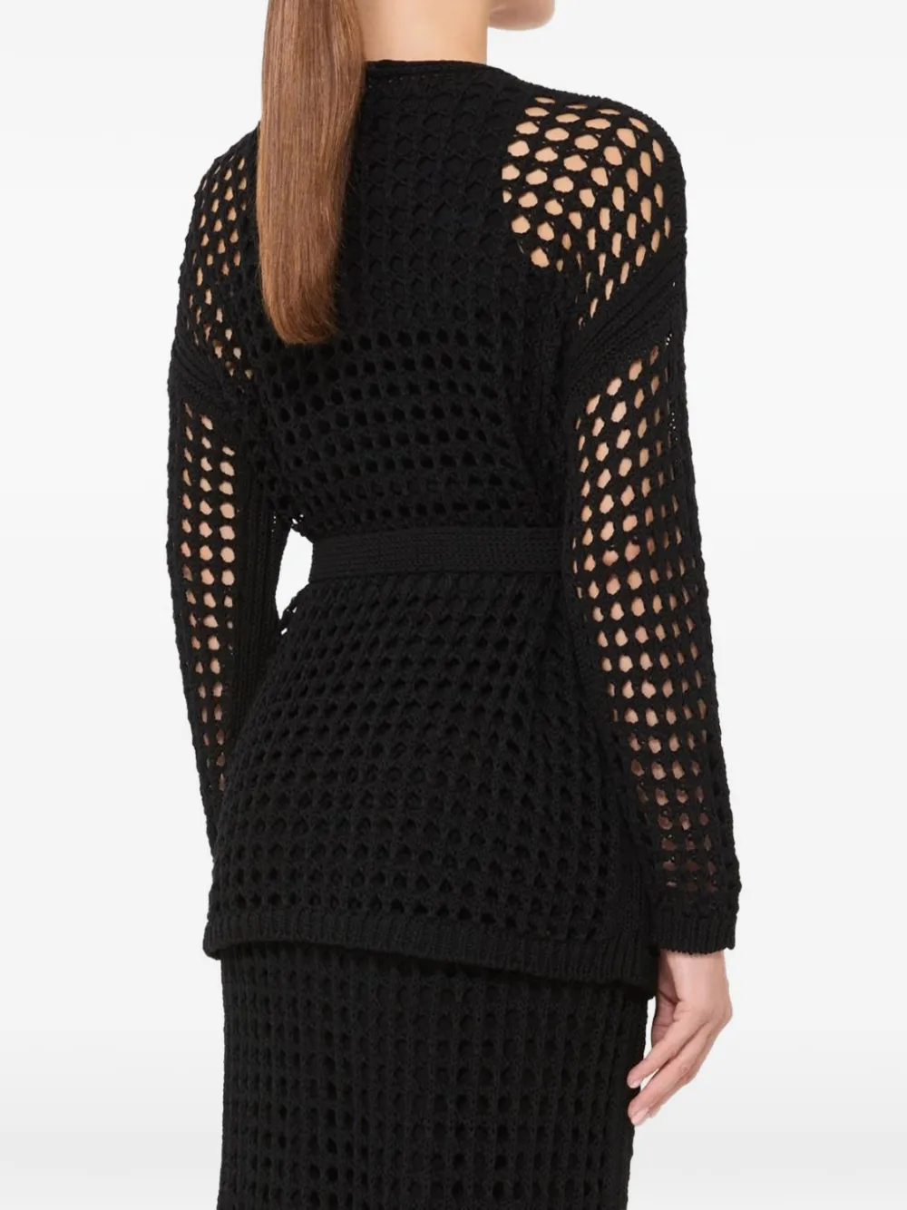 Max Mara Katoenen vest met riemdetail Zwart