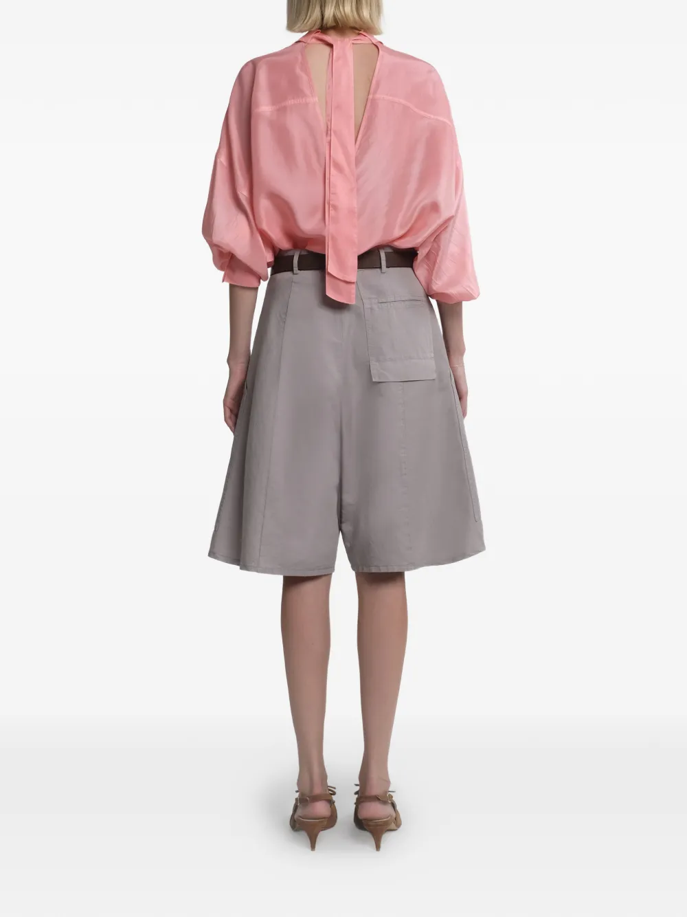  Tela Tie-detail Blouse - Pink 
