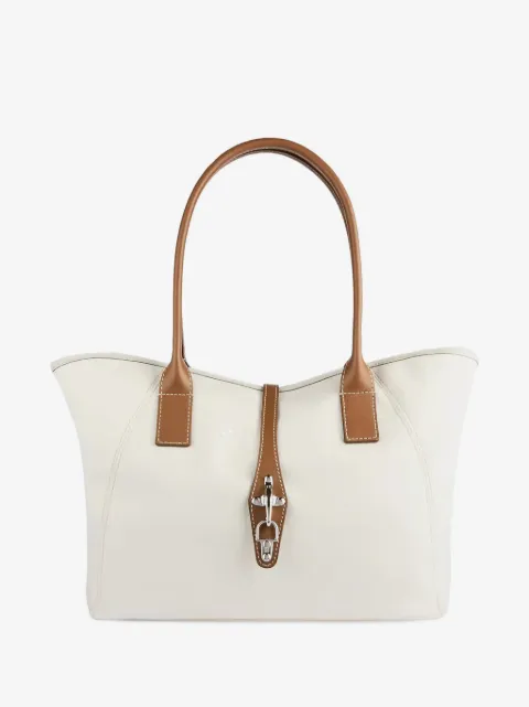 Fay leather-trim tote bag