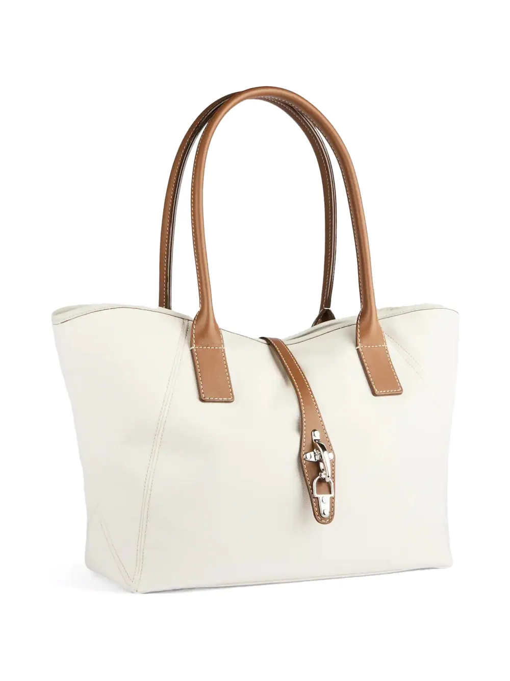 Fay Shopper met leren afwerking Wit