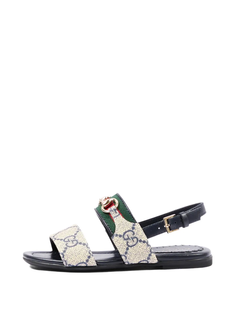 Gucci Kids gg chain leather sandals Beige