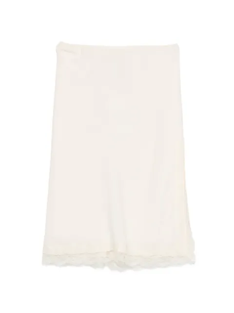 Róhe midi lace-trim skirt