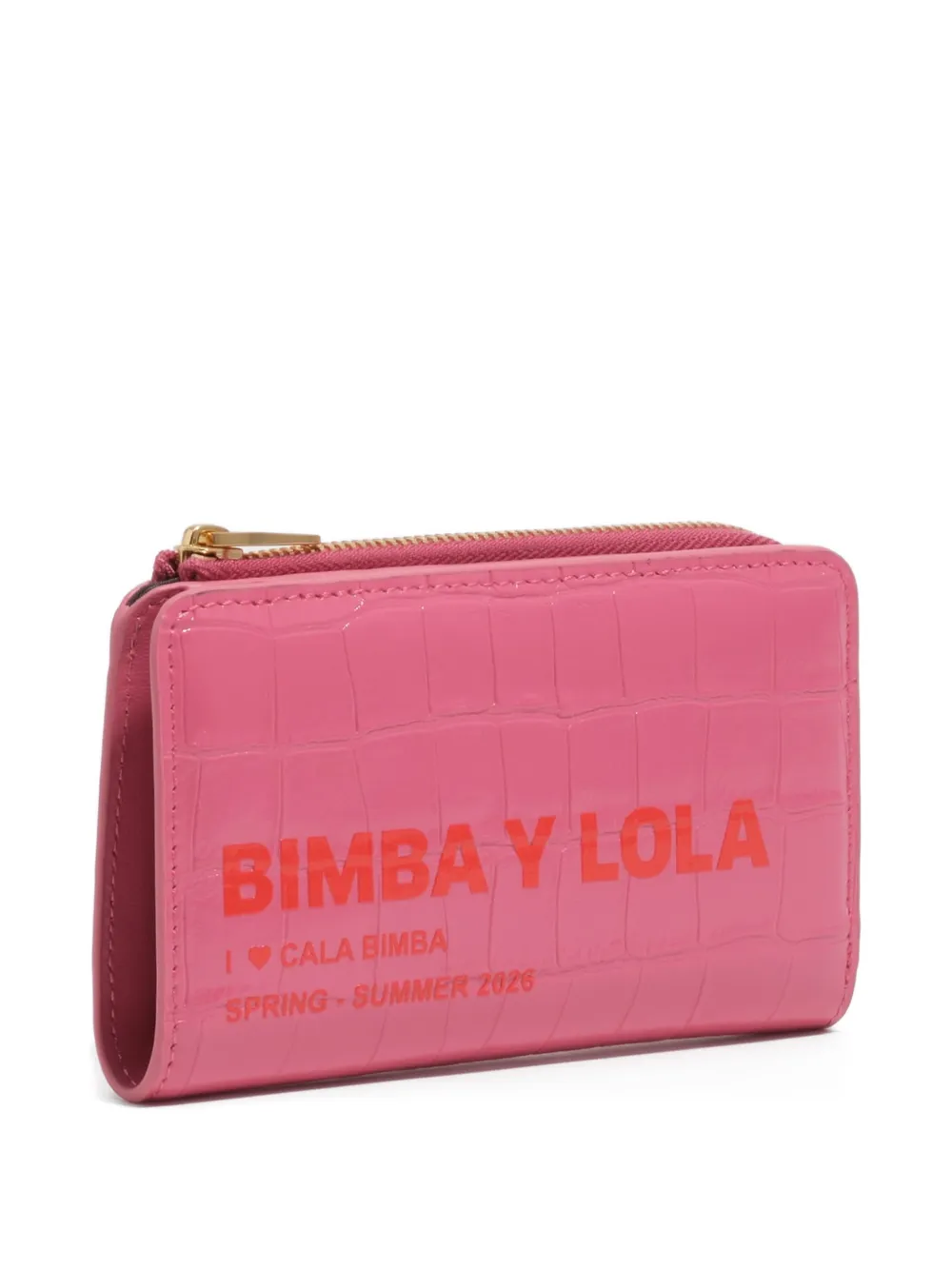 Bimba y Lola crocodile-effect zip wallet - Rosa