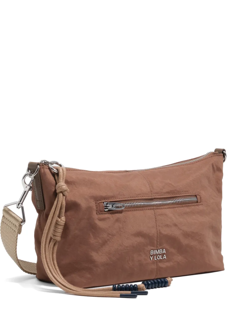 Bimba y Lola zip tassel mini bag - Marrone