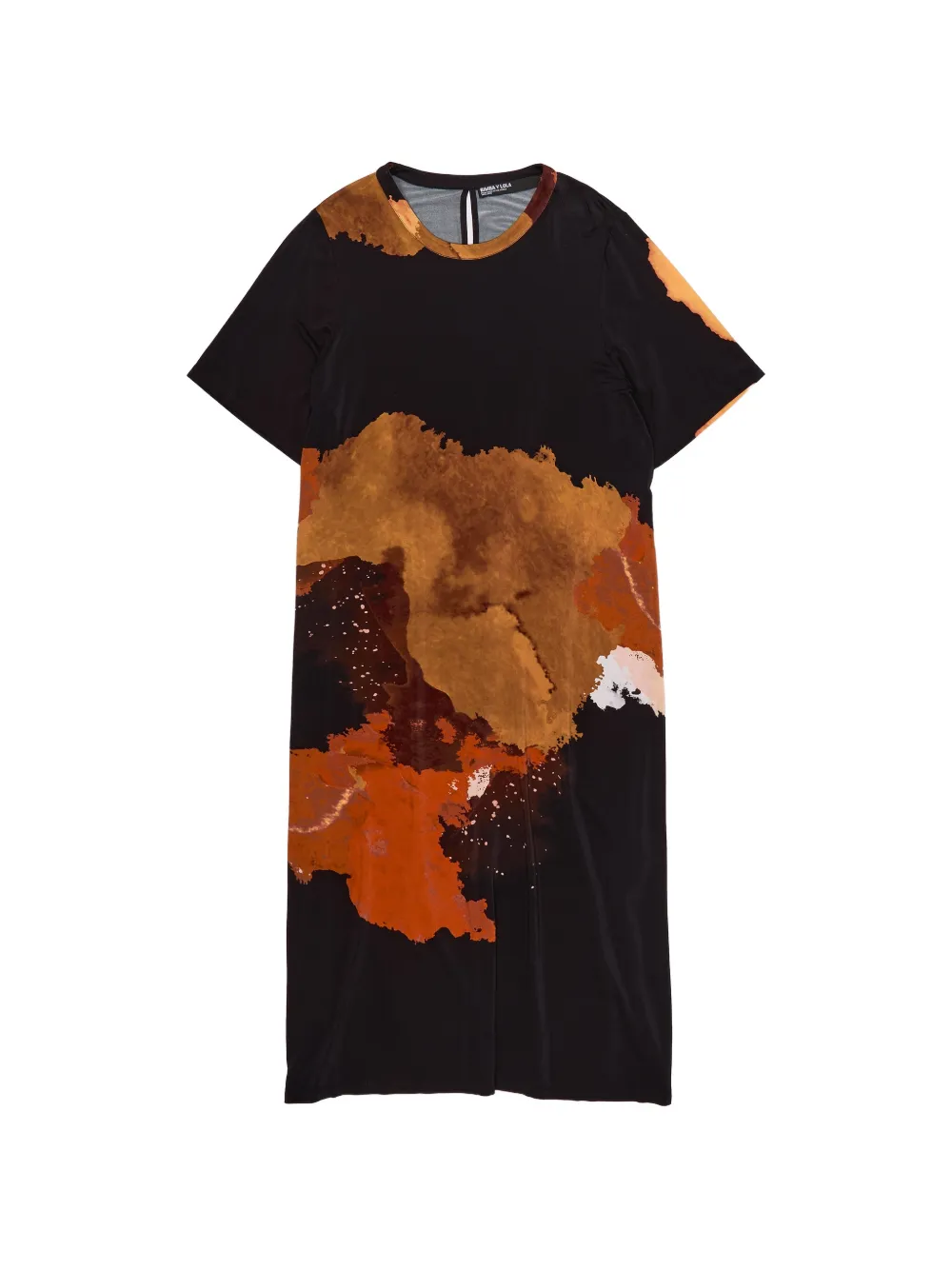 Bimba y Lola blot print slit midi dress - Nero