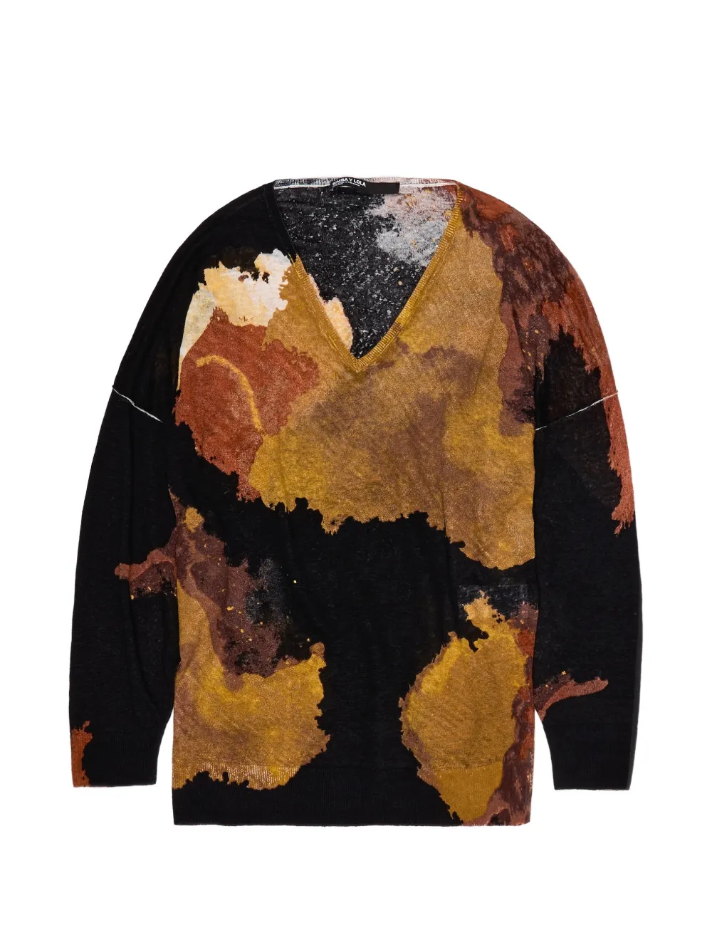 Bimba y Lola V-neck print T-shirt - Nero