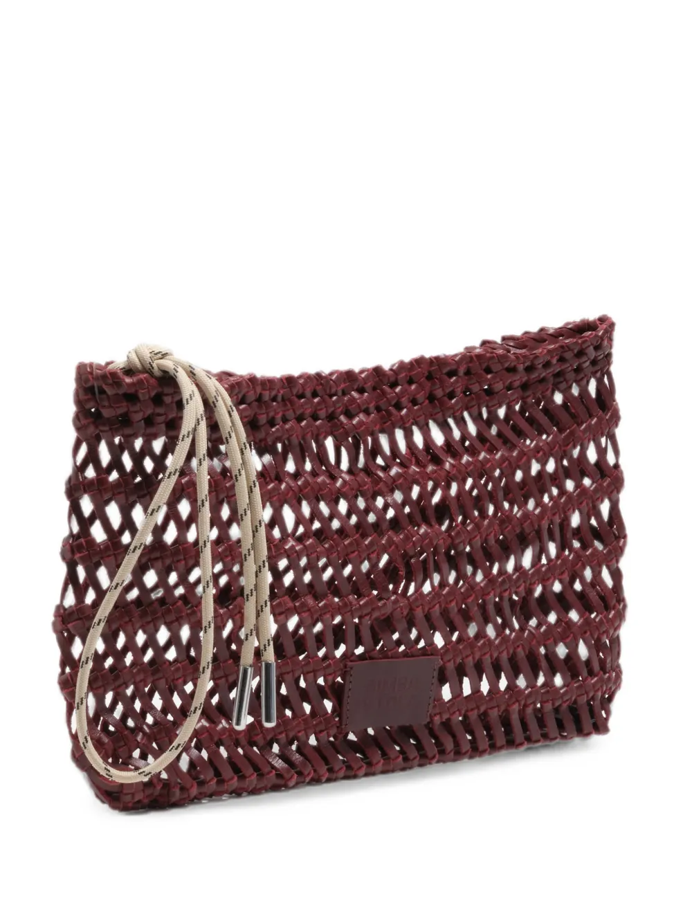BIMBA Y LOLA Handtasche aus geflochtenem Leder in Dark Cherry - Rot