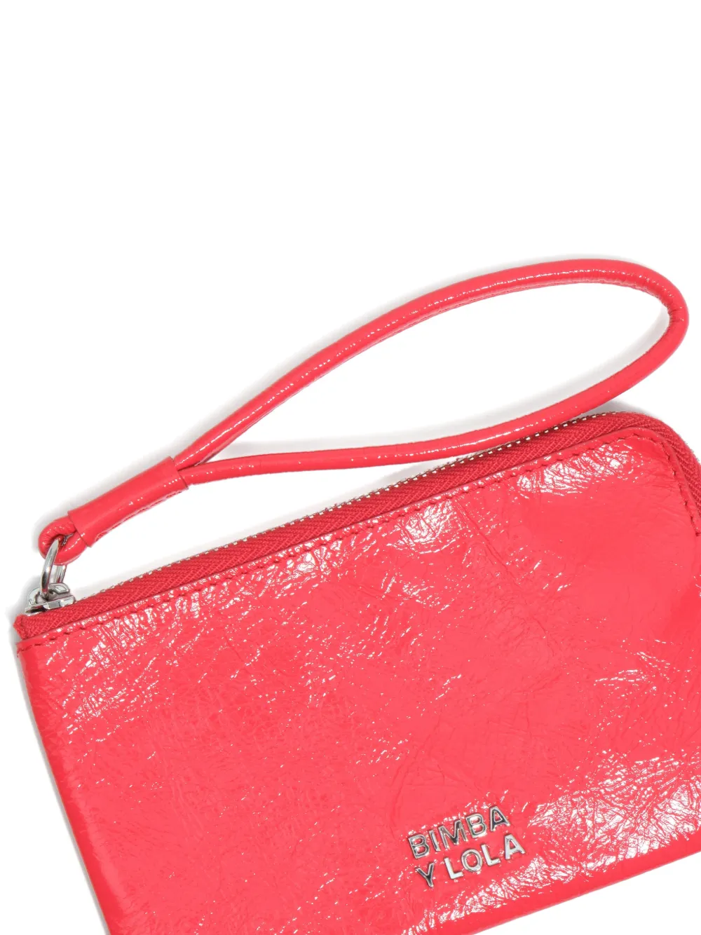 BIMBA Y LOLA Leren portemonnee met rits Rood