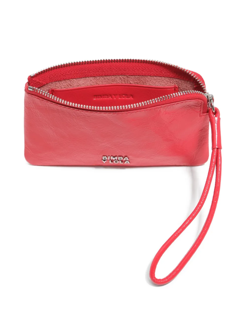 BIMBA Y LOLA Leren portemonnee met rits Rood