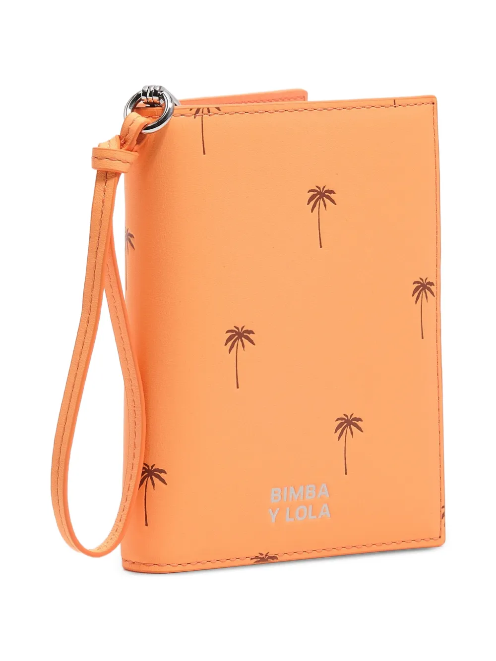 Bimba y Lola palm-tree print passport cover - Arancione