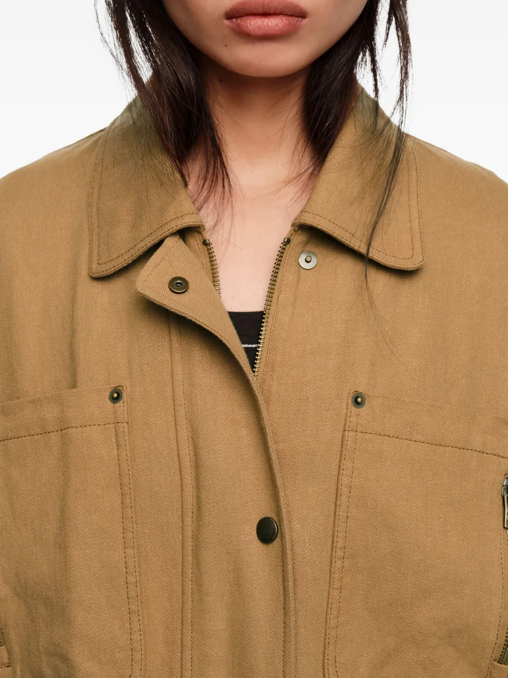 Bimba y Lola Jack met opgestikte zak Beige