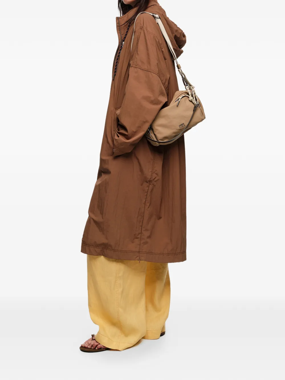 Bimba y Lola zip rope detail cross body bag - Toni neutri