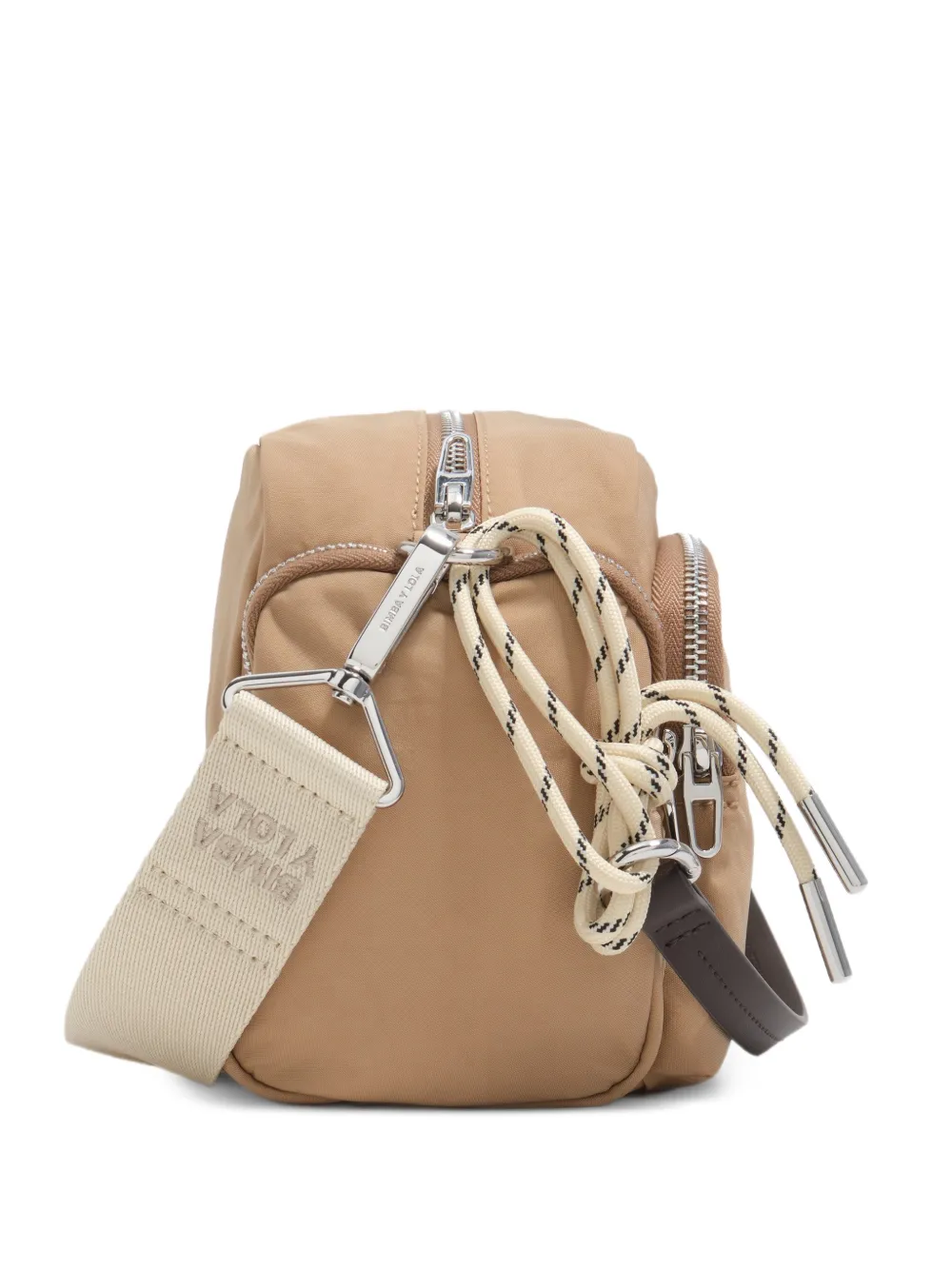 BIMBA Y LOLA Medium crossbodytas met ritsdetail Beige