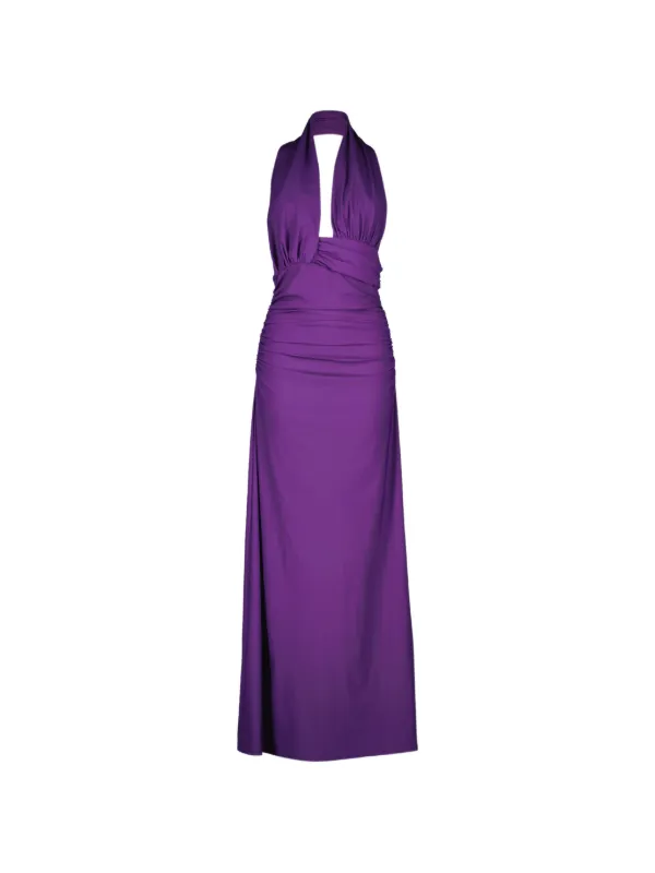 Christopher Esber V-neck Ruched Beach Dress | Purple | FARFETCH IE