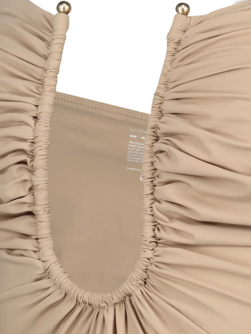  Christopher Esber Ruched One-piece Swimsuit - Neutrals 