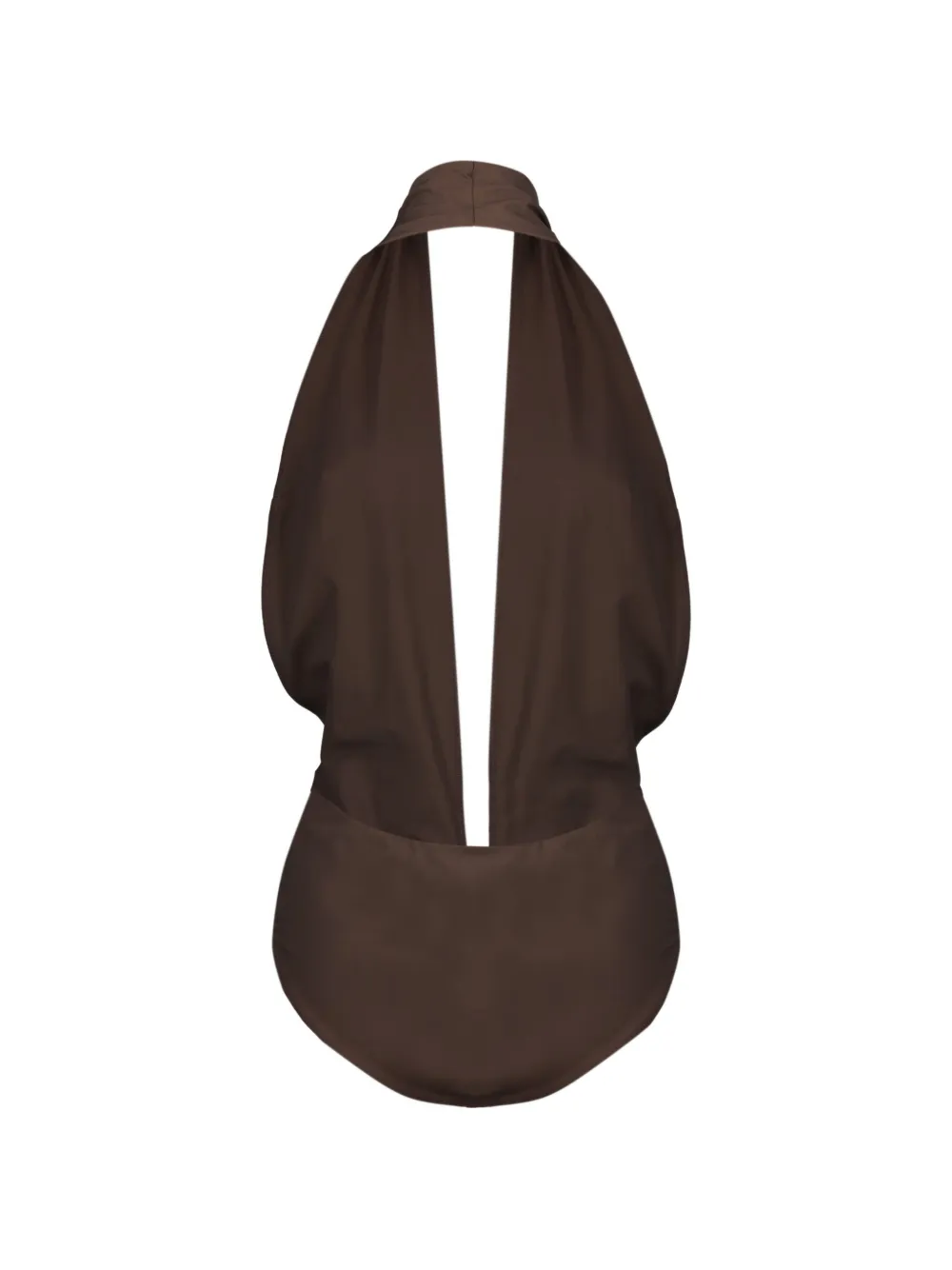  Christopher Esber Stone-embellishment V-neck Swimsuit - Brown 
