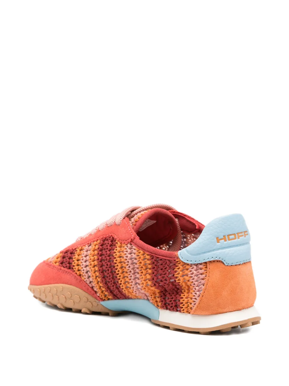 Hoff Gestreepte sneakers met vlakken Oranje