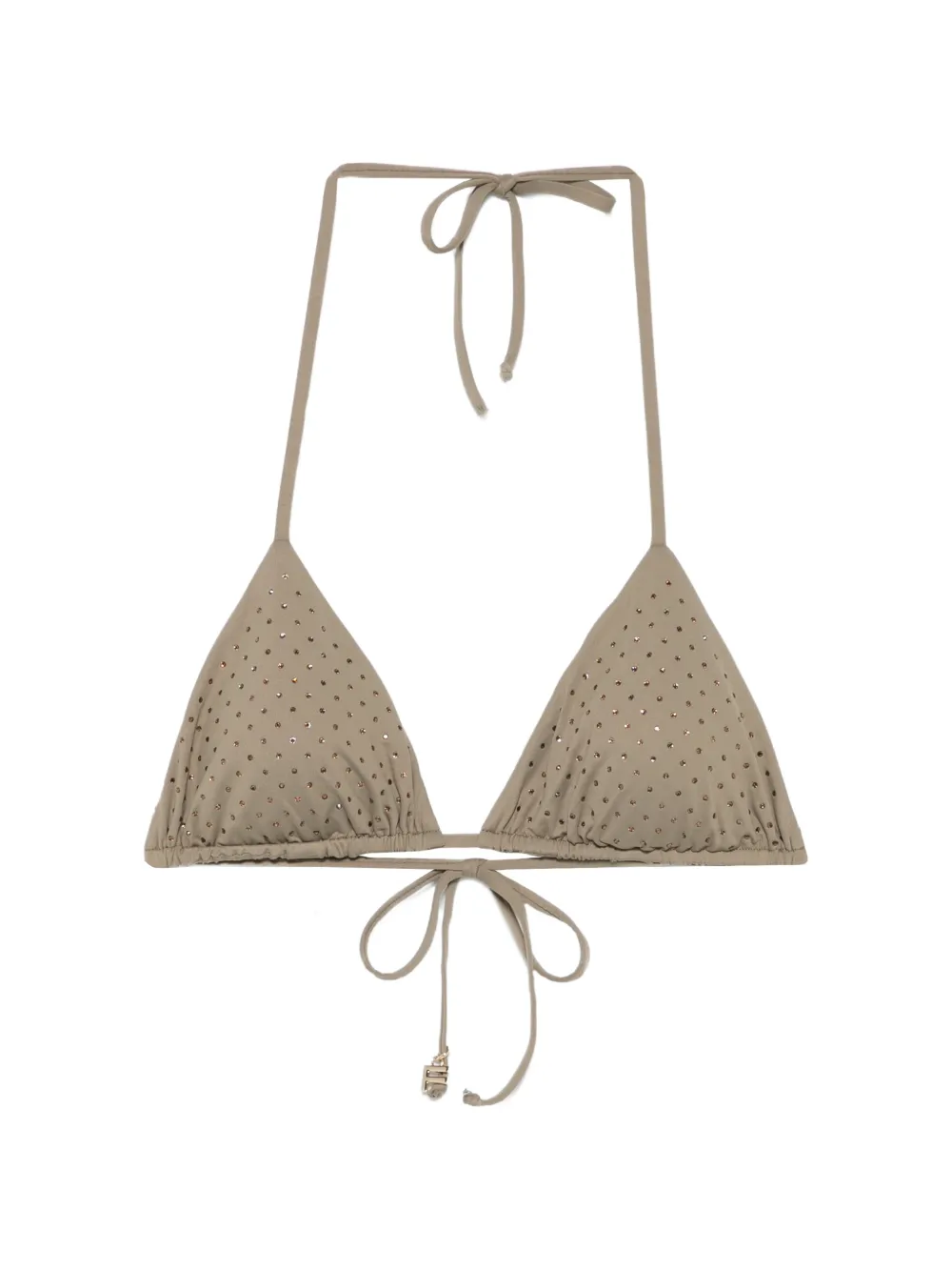 Fisico crystal-embellished triangle bikini top - Verde