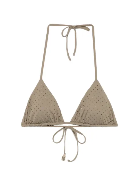 Fisico crystal-embellished triangle bikini top
