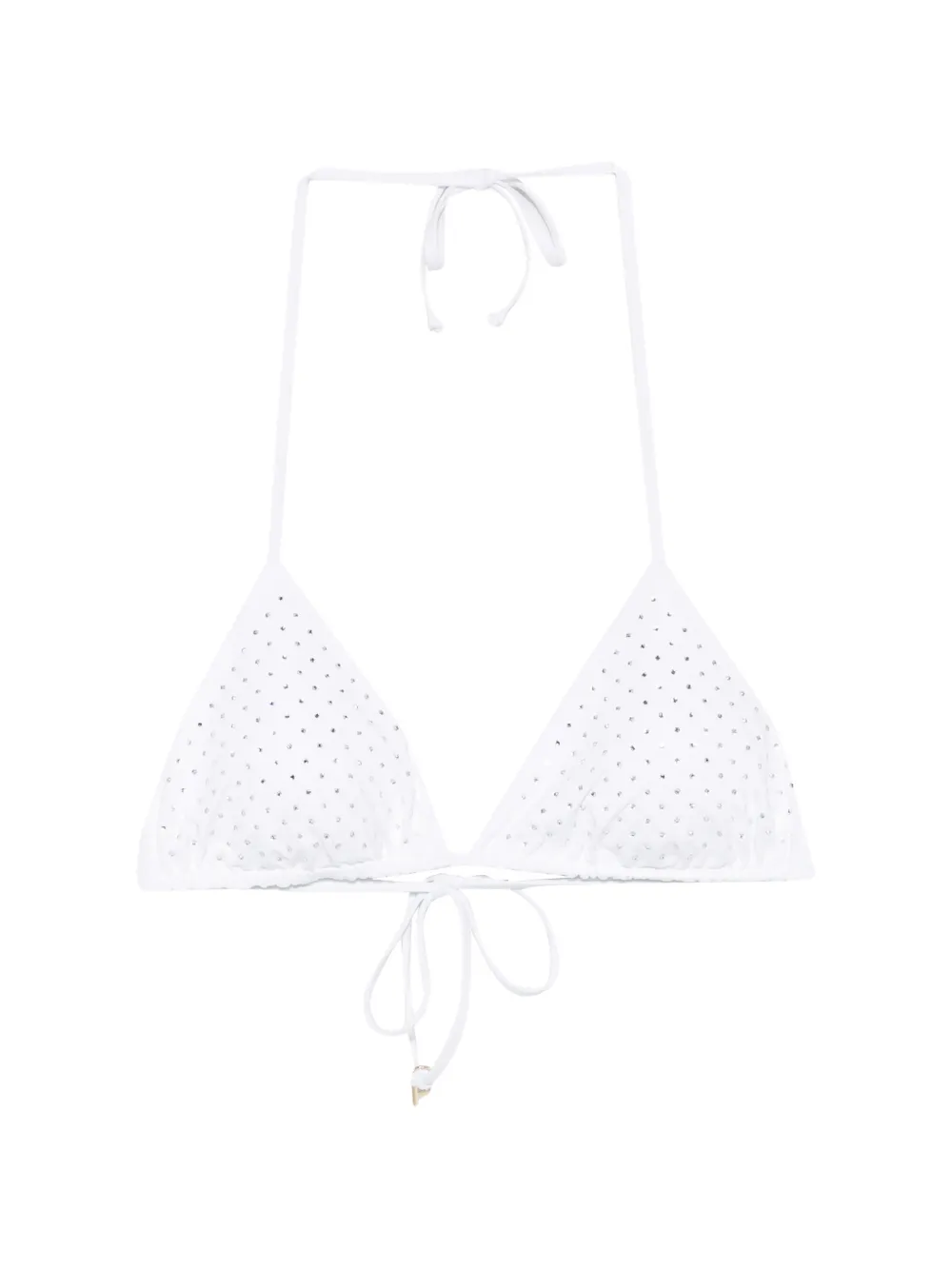 Fisico embellished triangle bikini top - Bianco