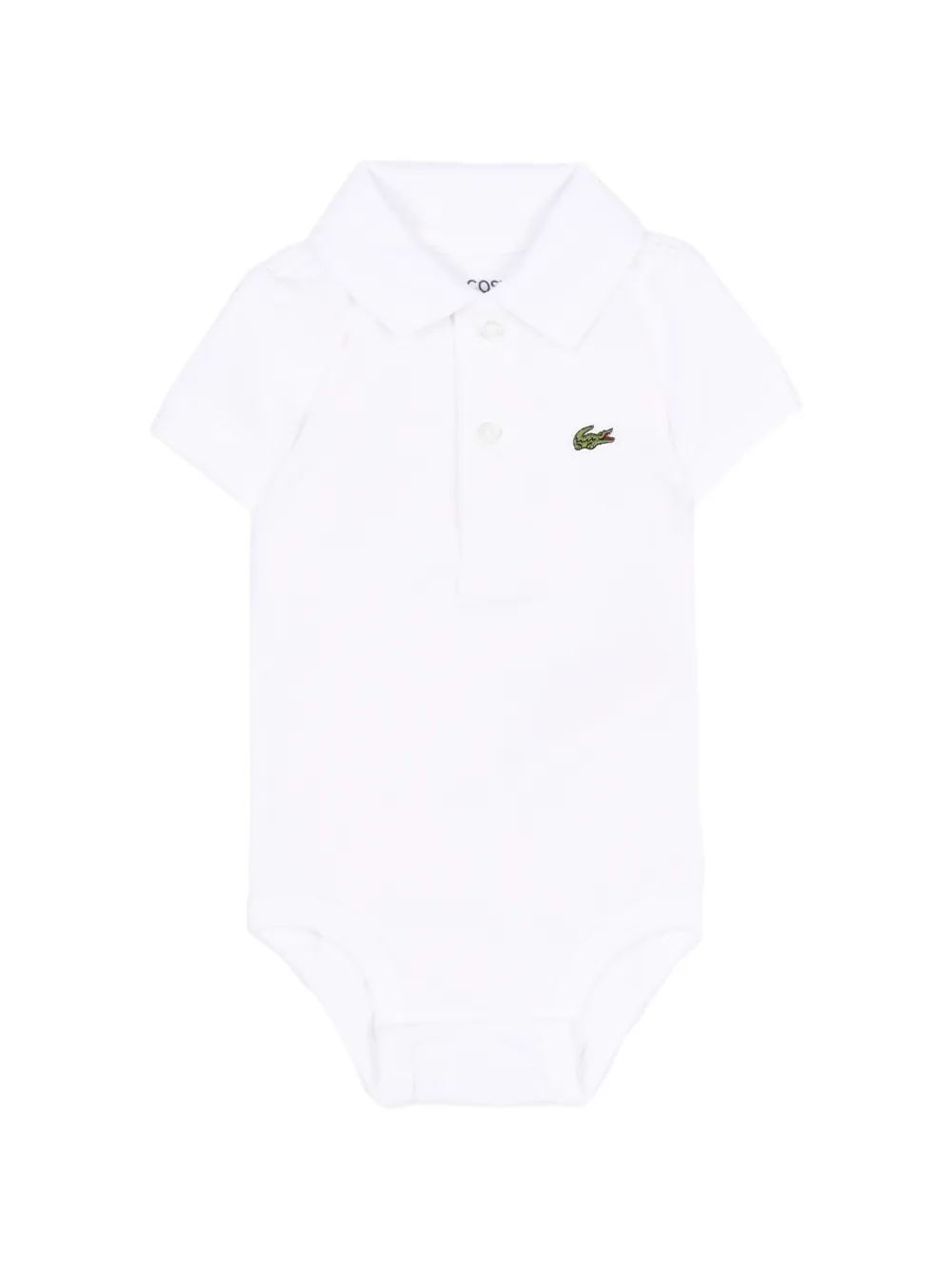Lacoste Kids collared babygrow - Bianco
