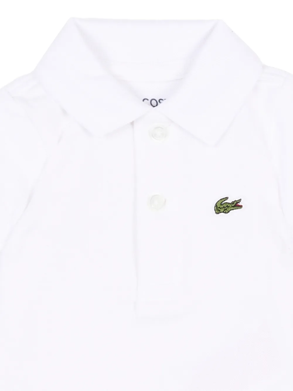  Lacoste Kids Collared Babygrow - White 