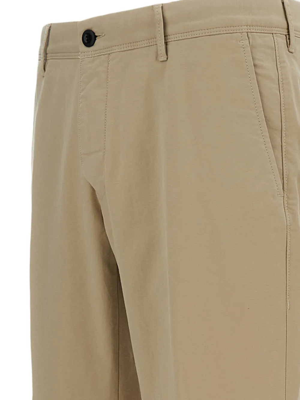 Incotex Katoenen straight broek Beige
