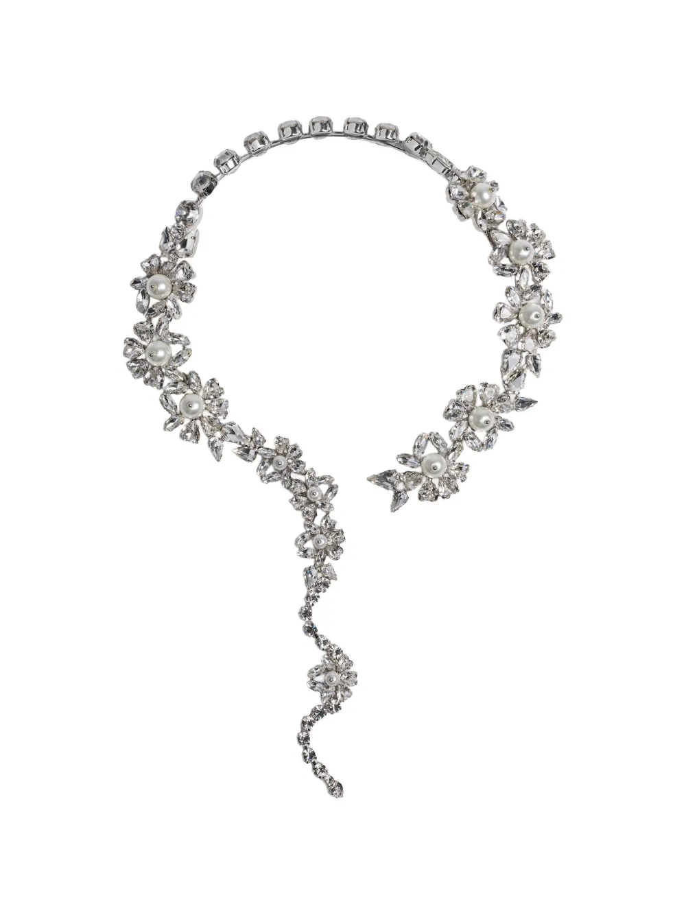 Simone Rocha floral pendant necklace - Argento