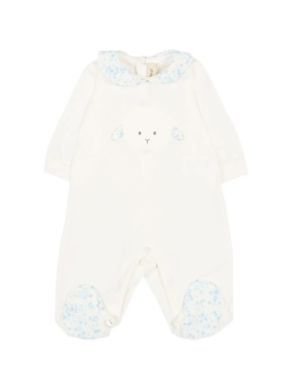 Le Boo Beebè floral appliqué babygrow - Weiß