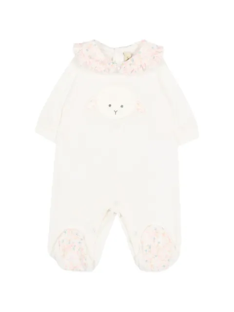 Le Boo Beebè ruffled appliqué babygrow