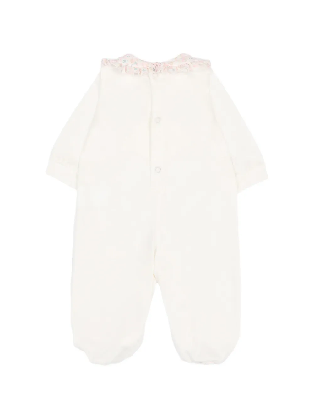  Le Boo Beebè Ruffled Appliqué Babygrow - White 