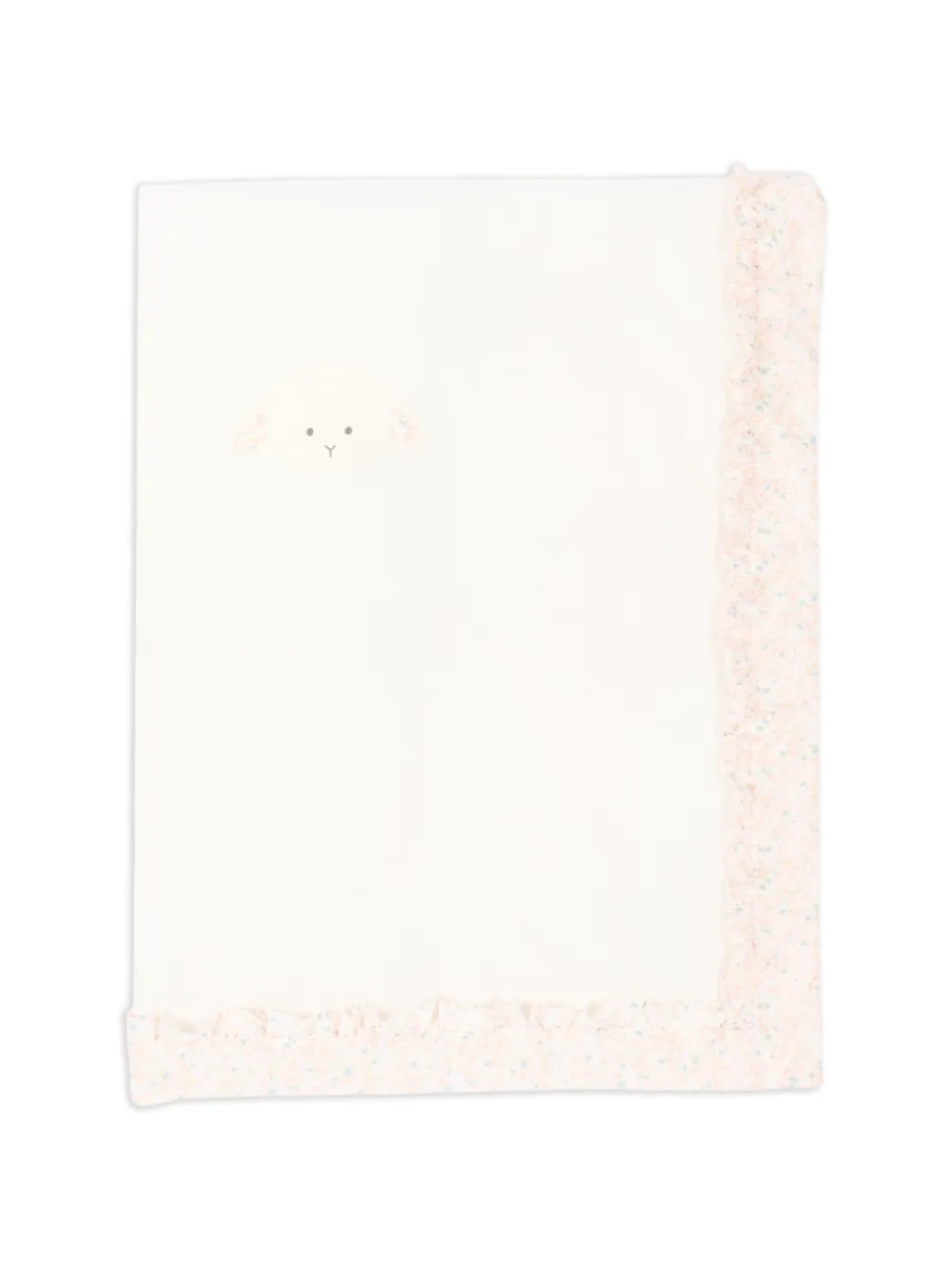  Le Boo Beebè Floral Trim Blanket - Neutrals 