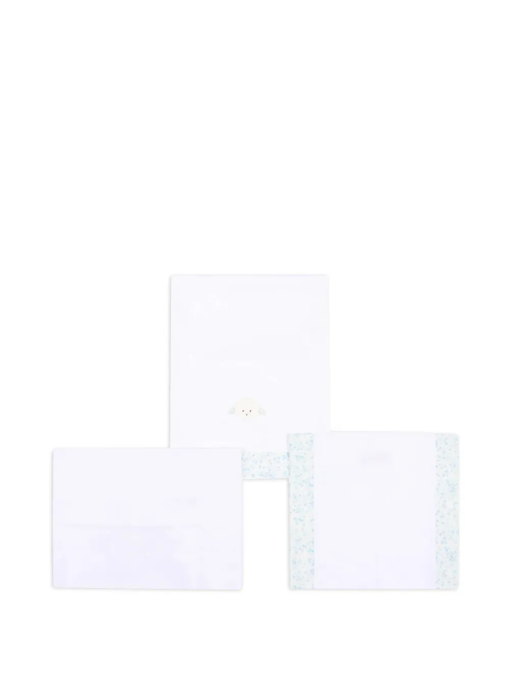 Le Boo Beebè floral sheep cot sheets - Bianco