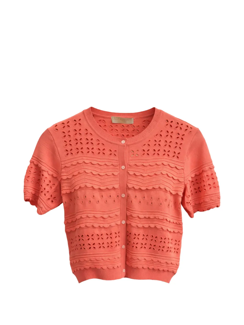 Ulla Johnson eyelet knit cardigan - Arancione
