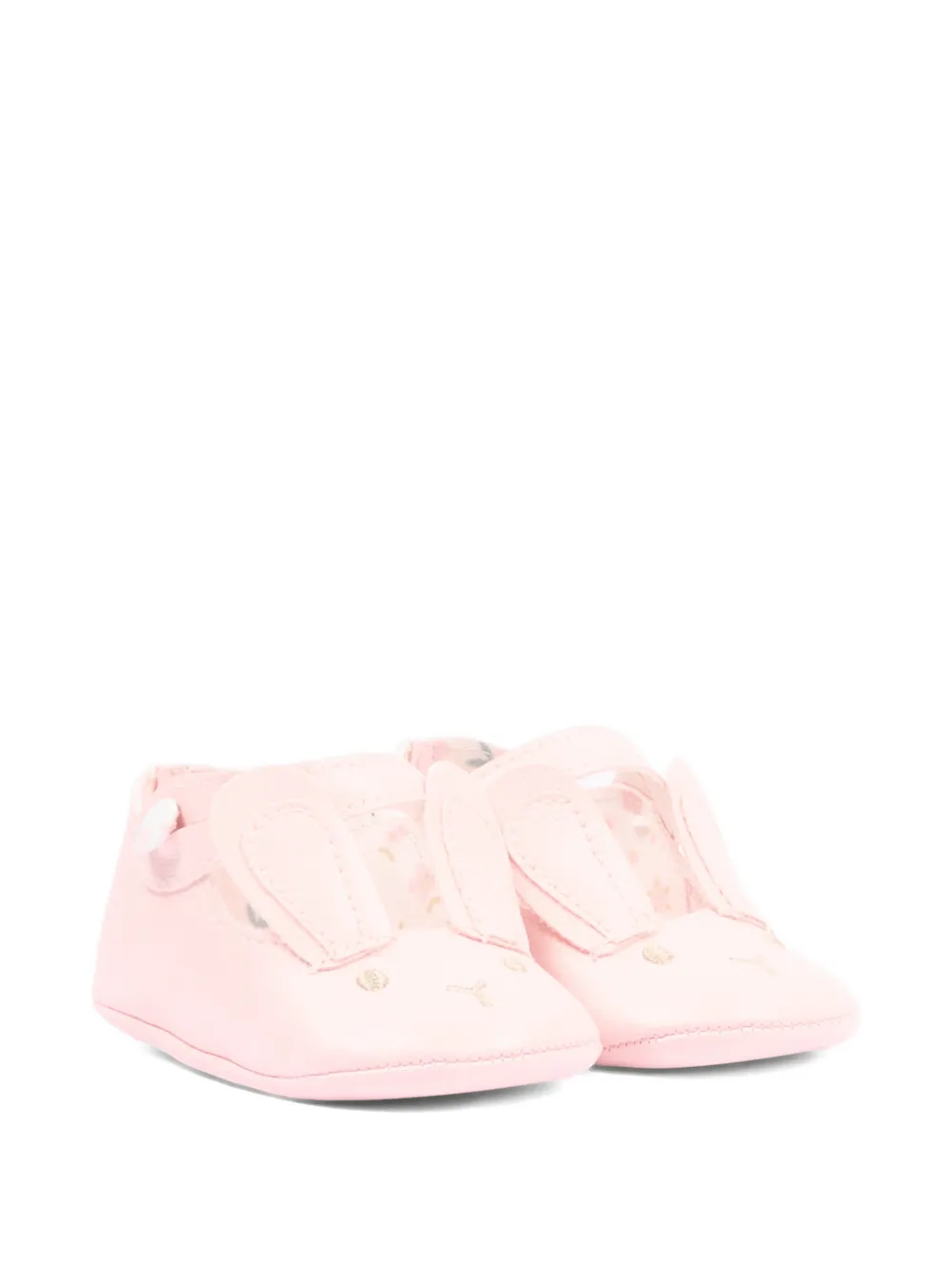 Le Boo Beebè bunny-detail ballerinas - Rosa