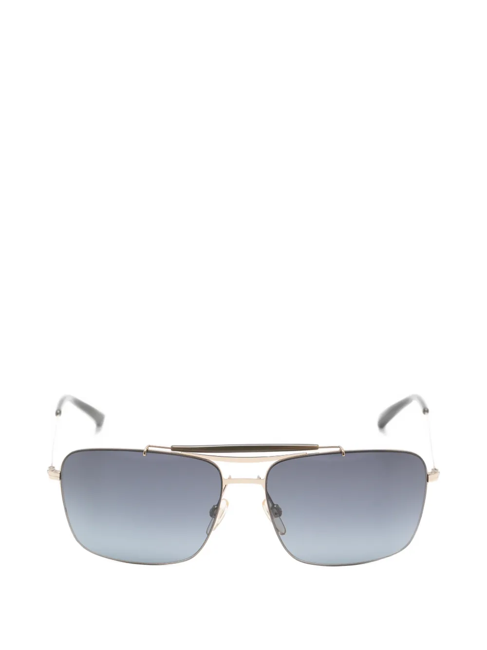 Tommy Hilfiger double-bridge rectangle-frame sunglasses - Oro