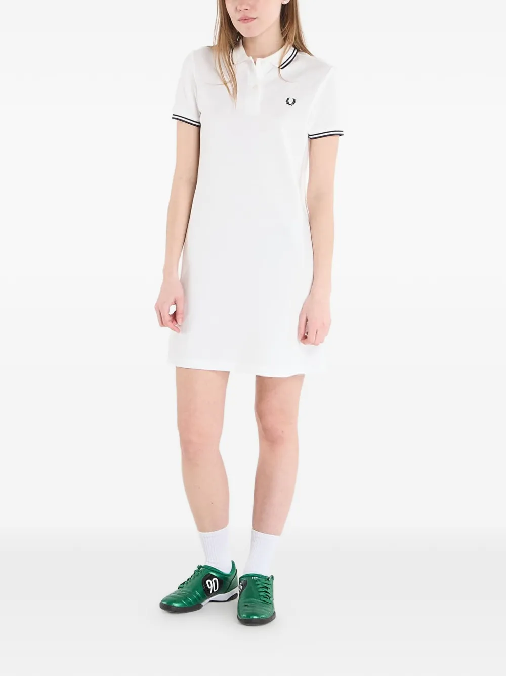 Fred Perry Mini-jurk met gedraaide afwerking Wit