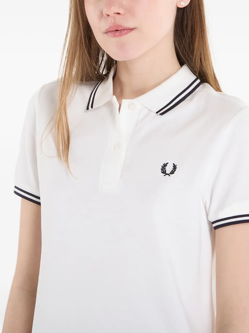 Fred Perry Mini-jurk met gedraaide afwerking Wit