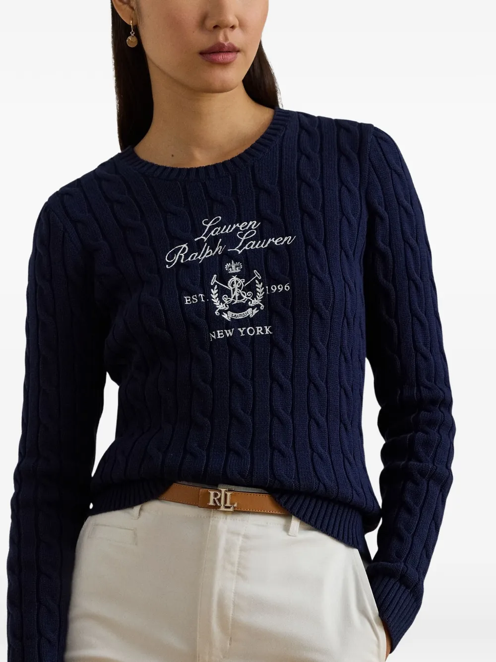 Lauren Ralph Lauren Kabelgebreide trui Blauw