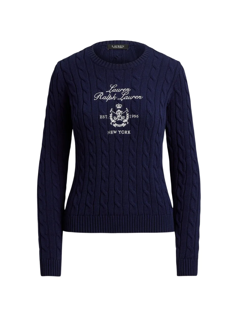 Lauren Ralph Lauren cable-knit crew-neck jumper - Blu