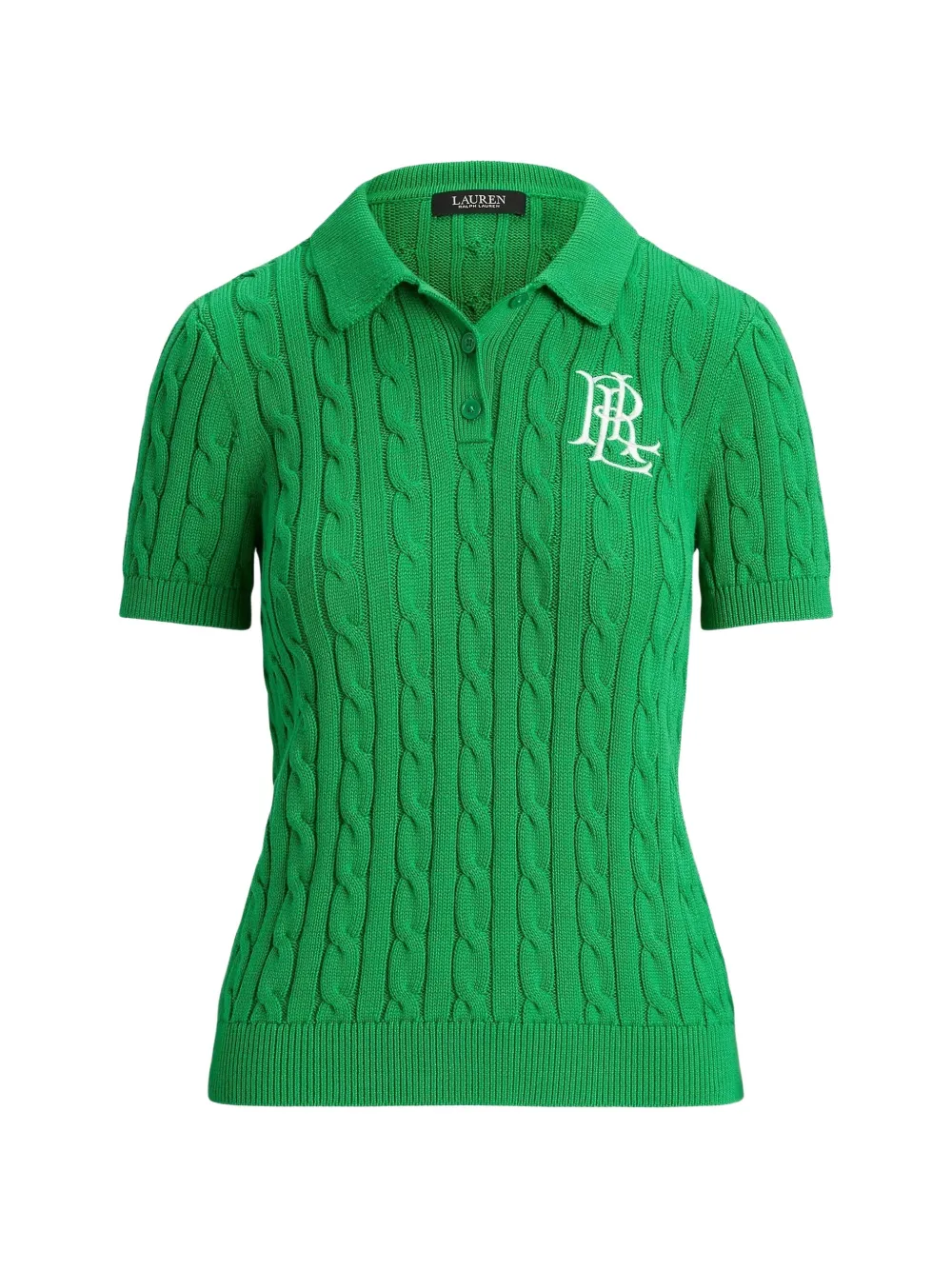 Lauren Ralph Lauren cable-knit polo shirt - Verde