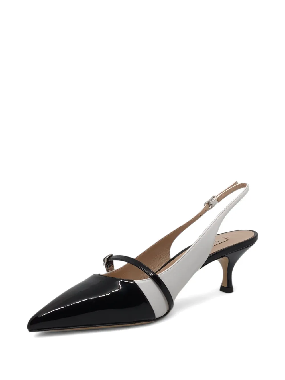 Casadei Winnie buckled slingback pumps Wit