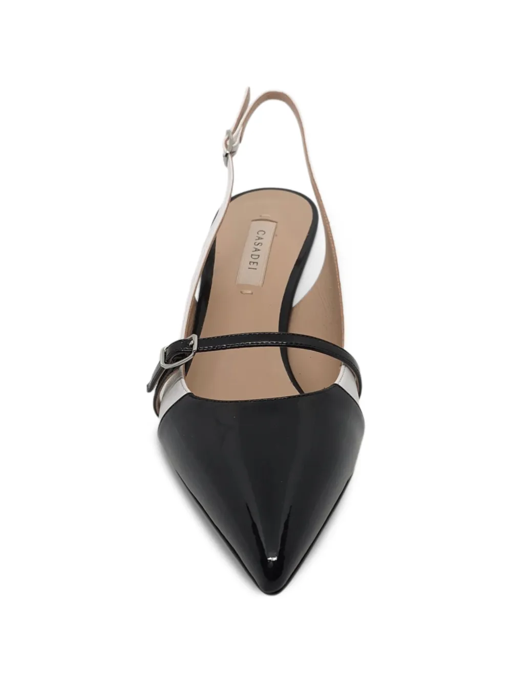 Casadei Winnie buckled slingback pumps Wit